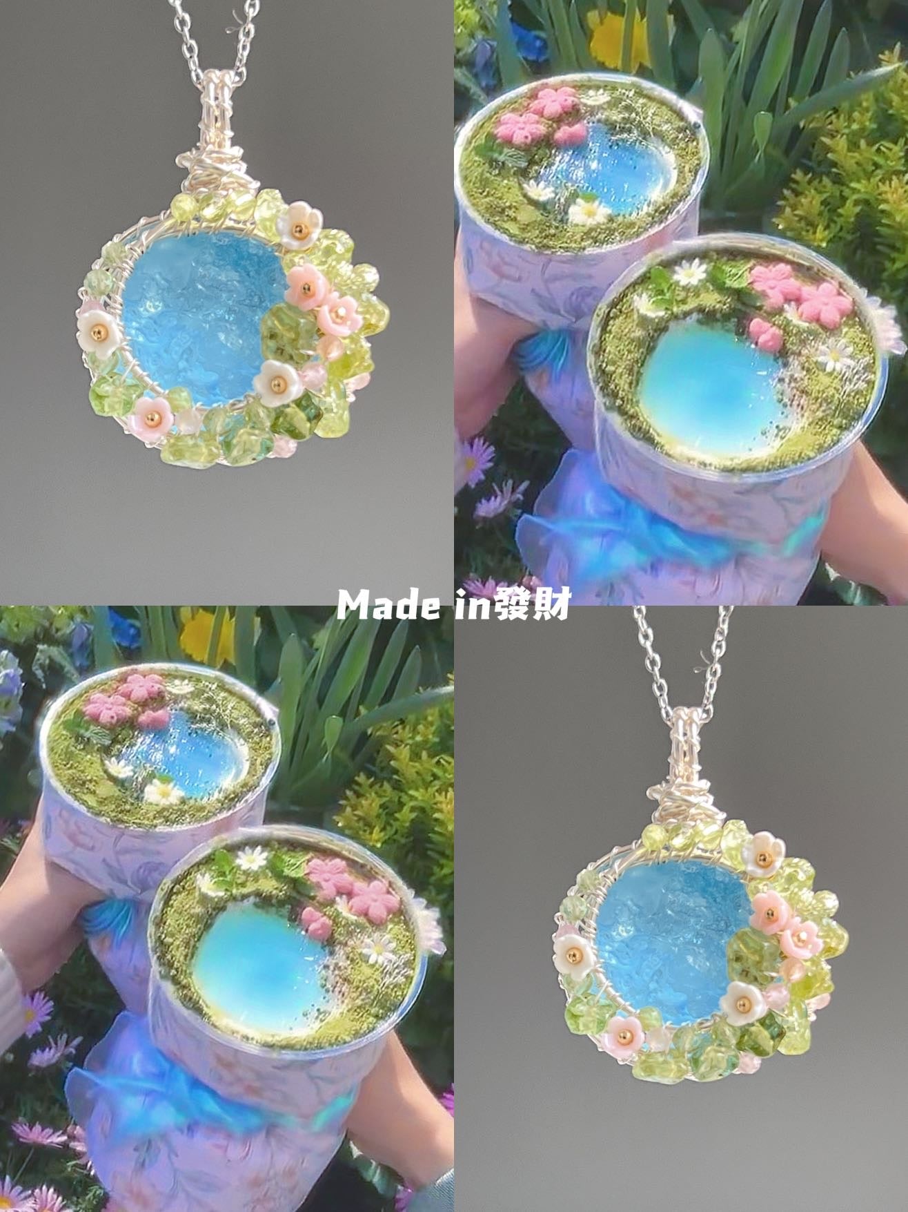 [100% HANDMADE]Spring Dessert Aquamarine