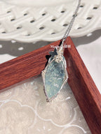 [100% HANDMADE] Butterfly Fairy Aquamarine Pendant