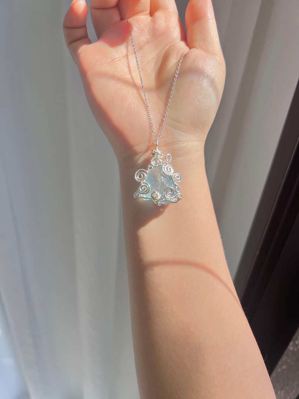 [100% HANDMADE] Ocean Realm: Santa Maria Aquamarine Pendant