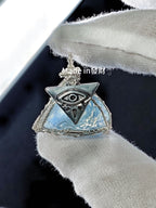 [100% HANDMADE] Triangular Baby Blue Aquamarine