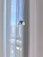 [100% HANDMADE] Triangular Baby Blue Aquamarine